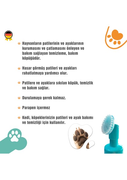 ® Pati Temizleme Köpüğü 150 ml 5,07 Floz Ucu Fırçalı Köpük Pompalı