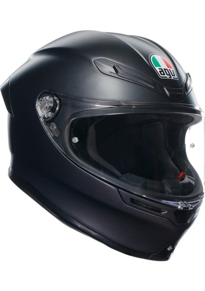 K6 S Mono Matt Black Kapalı Kask