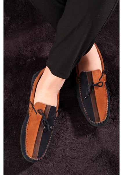 Colore Hakiki Deri Erkek Günlük Ayakkabı, Loafer Ayakkabı, Hafif Ayakkabı, Süet Loafer