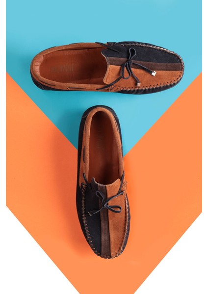 Colore Hakiki Deri Erkek Günlük Ayakkabı, Loafer Ayakkabı, Hafif Ayakkabı, Süet Loafer