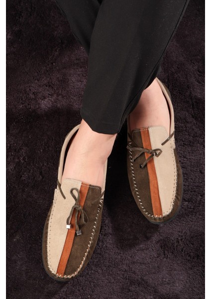 Colore Hakiki Deri Erkek Günlük Ayakkabı, Loafer Ayakkabı, Hafif Ayakkabı, Süet Loafer