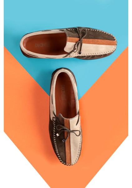 Colore Hakiki Deri Erkek Günlük Ayakkabı, Loafer Ayakkabı, Hafif Ayakkabı, Süet Loafer