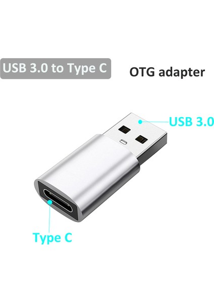 USB 3.0 Erkek To Type C 3.1 Dişi Çevirici Şarj ve Data Aparatı