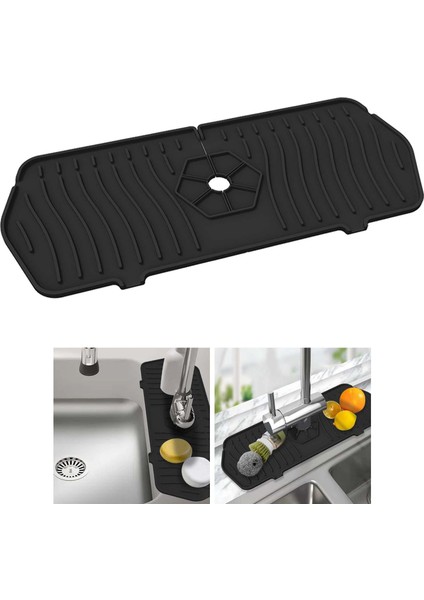 Musluk Emici Ped Lavabo Üstü Mutfak Siyahı (Yurt Dışından) indirimleri