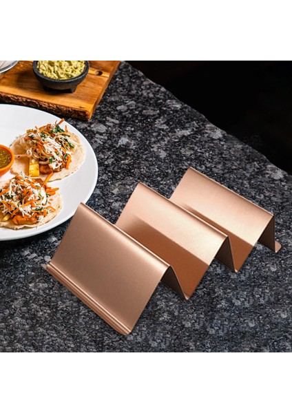 2 Paket Paslanmaz Çelik Taco Tutucu Taco Fırın Rafı Rulo Gıda Rafı Standı Gül Altın Ve Altın (Yurt Dışından) fırsatları