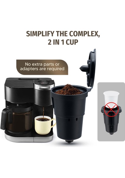 K Cup Için Yeniden Kullanılabilir Kahve Filtresi 1.0 Serisi Kahve Kupası Yapımcıları Aksesuarları Tek Siyah (Yurt Dışından)