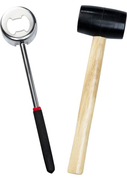 Hindistan Cevizi Açıcı Alet Seti Kauçuk Çekiç Genç Ve Olgun Hindistancevizi Alet Kazıyıcı 2pcs (Yurt Dışından)