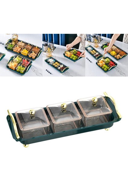 Kuru Meyve Tabağı Şeker Ve Fındık Servis Kabı Çeşni Çubuk Gıda Tabağı 3 Bölme (Yurt Dışından) fırsatları