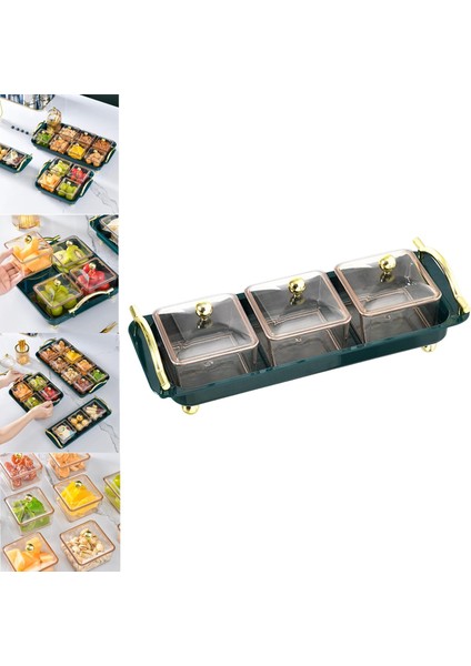 Kuru Meyve Tabağı Şeker Ve Fındık Servis Kabı Çeşni Çubuk Gıda Tabağı 3 Bölme (Yurt Dışından) indirimleri