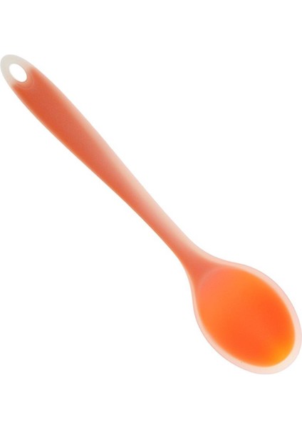 Yemek Tablosu Çorba Kaşık Silikon Yemek Kaşığı Uzun Saplı Sofra Takımı 20.5x4.5cm Turuncu #111 (Yurt Dışından)
