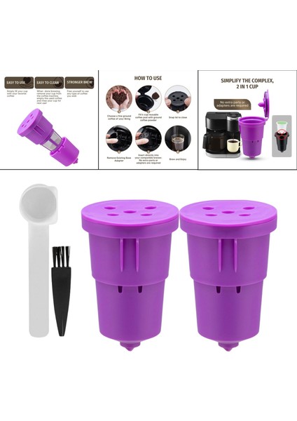 K Cup 1.0 Serisi Kahve Kupası Yapımcıları Aksesuarları 2 Mor Için Yeniden Kullanılabilir Kahve Filtresi (Yurt Dışından) fırsatları