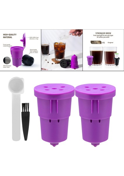 K Cup 1.0 Serisi Kahve Kupası Yapımcıları Aksesuarları 2 Mor Için Yeniden Kullanılabilir Kahve Filtresi (Yurt Dışından) indirimleri