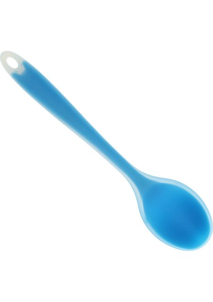 Yemek Tablosu Çorba Kaşık Silikon Yemek Kaşığı Uzun Saplı Sofra Takımı 20.5x4.5cm Mavi #209 (Yurt Dışından)