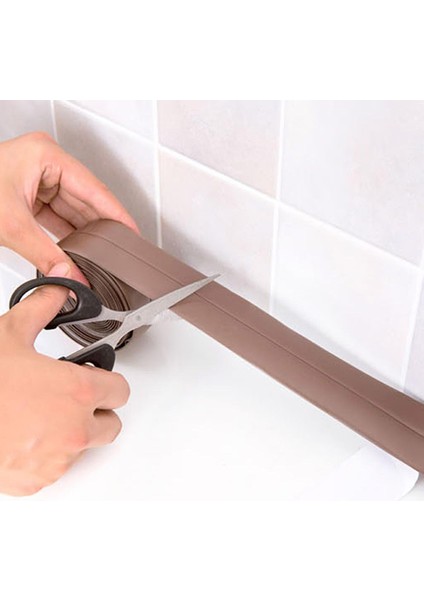 Su Geçirmez Kendi Kendine Yapışkan Mutfak Duvar Kalafat Bant Sızdırmazlık Şerit Kahverengi (Yurt Dışından) indirimleri