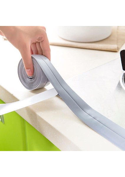 Su Geçirmez Kendi Kendine Yapışkan Mutfak Duvar Kalafat Bant Sızdırmazlık Şerit Gri (Yurt Dışından) fırsatları