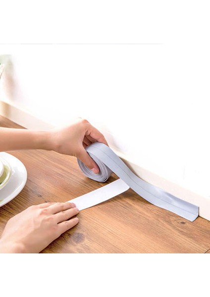Su Geçirmez Kendi Kendine Yapışkan Mutfak Duvar Kalafat Bant Sızdırmazlık Şerit Gri (Yurt Dışından) indirimleri