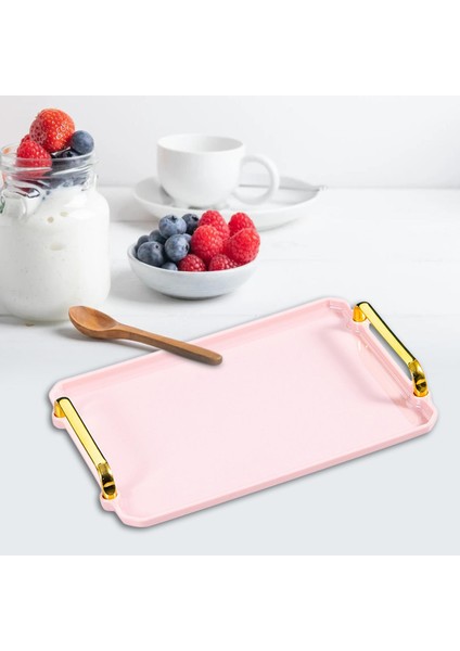 Çok Amaçlı Plastik Restoran, Kulplarla Tepsi Sunan Kaymaz Tabaklar Pembe S (Yurt Dışından) indirimleri