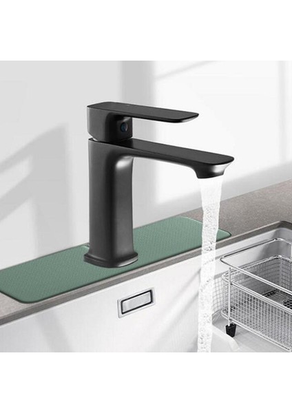 Musluk Emici Ped Lavabo Emici Ped Lavabo Musluk Kurutma Mat Banyo Yeşil B 40x15x1cm (Yurt Dışından) fırsatları