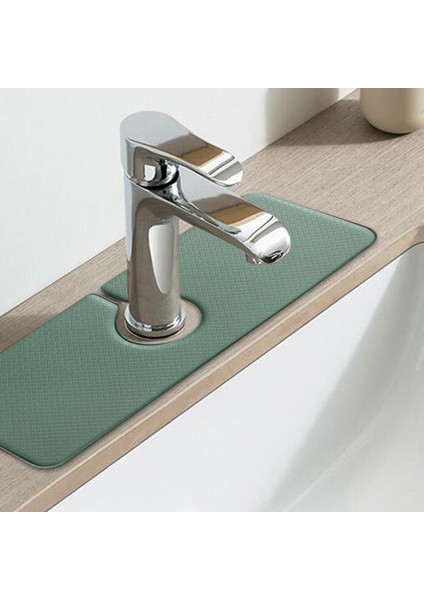 Musluk Emici Ped Lavabo Emici Ped Lavabo Musluk Kurutma Mat Banyo Yeşil B 40x15x1cm (Yurt Dışından) indirimleri