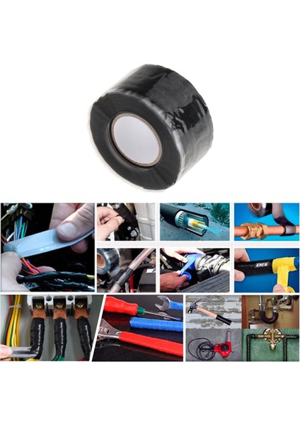 Kendinden Yapışkan Silikon Kavrama Bandı Kanalizasyon Boruları Için Esnek Sızdırmazlık Şerit Siyah (Yurt Dışından) modelleri