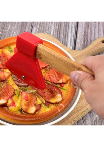 Pizza Kesici Tekerlek Rahat Kavrama Pizza Dilimer Pizza Tekerleği Krep Için Kırmızı (Yurt Dışından) modelleri