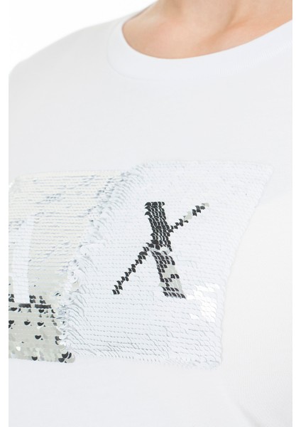 Baskılı Slim Fit Bisiklet Yaka Kadın T-Shirt 8Nytdl Yj73Z 6110