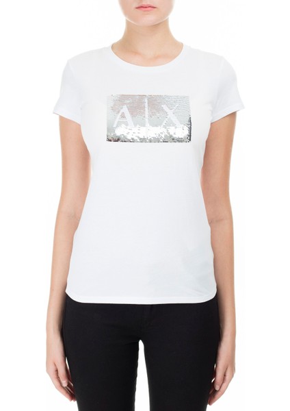 Baskılı Slim Fit Bisiklet Yaka Kadın T-Shirt 8Nytdl Yj73Z 6110