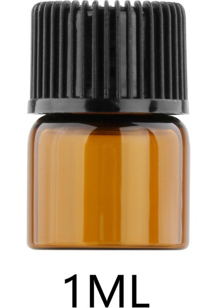 50x Amber Mini Cam Şişe Sızdırmaz Boş Istıcı Yağ Için Dolaşabilir Proılıllebülü Çalışması 1ml (Yurt Dışından)