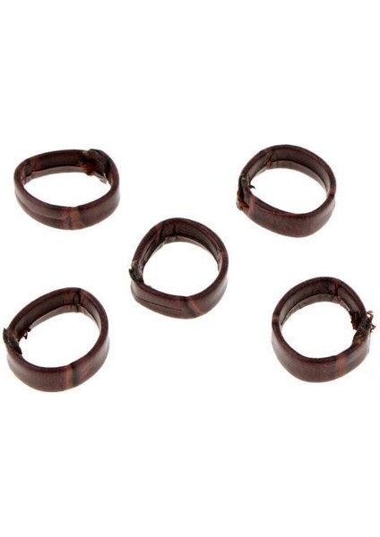 5x5 Adet Pu Deri Döngü Saat Bandı Tutucu Yerini Yaltme Yüzük 20mm Koyu Kahverengi 5 Pcs (Yurt Dışından)