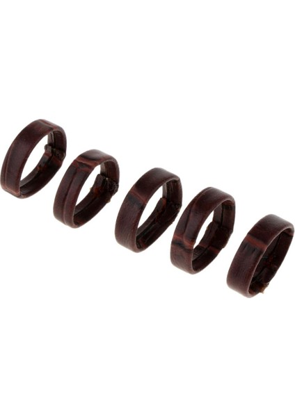 5x5 Adet Pu Deri Döngü Saat Bandı Tutucu Yerini Yaltme Yüzük 20mm Koyu Kahverengi 5 Pcs (Yurt Dışından) modelleri
