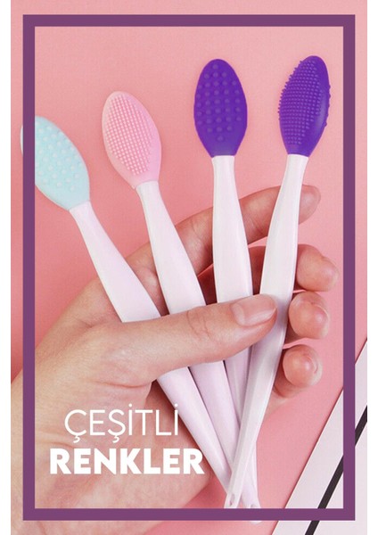 Siyah Nokta ve Cilt Temizleme Aparatı Uzun Sap Mor