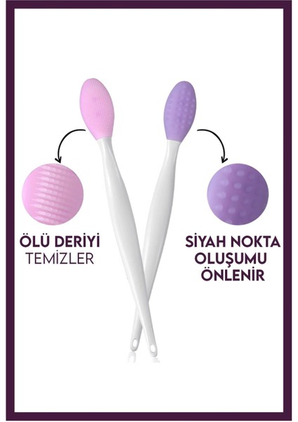 Siyah Nokta ve Cilt Temizleme Aparatı Uzun Sap Mor