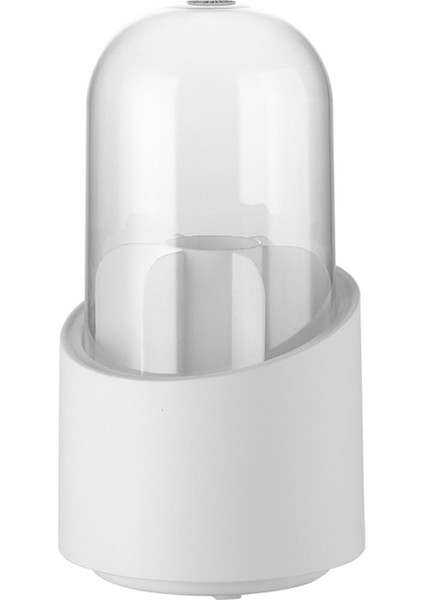 360 Derece Dönen Makyaj Fırçası Tutucu Rujlar Kozmetik Fırçalar Dekor Beyaz Kapak (Yurt Dışından)