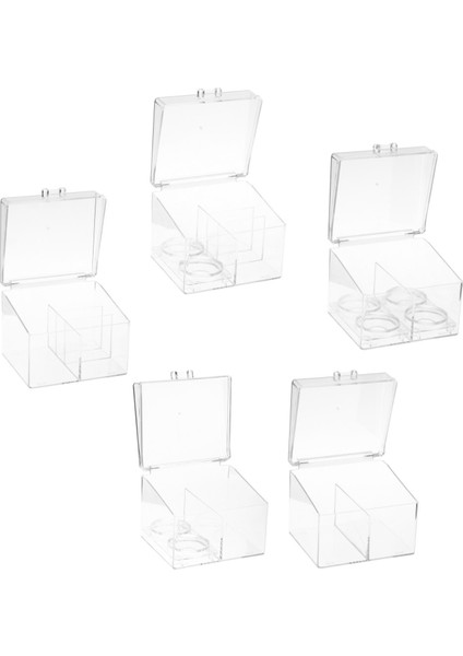 Güzellik Pamuklu Ped Saklama Kutusu Banyo Dolap Pamuk Topları Için Organizatör 4 Bölmeler (Yurt Dışından) modelleri