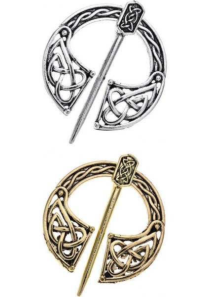 2pcs Ortaçağ Broş Pelerin Ipek Şal Yüzü Pin Antik Hediyeler (Yurt Dışından)