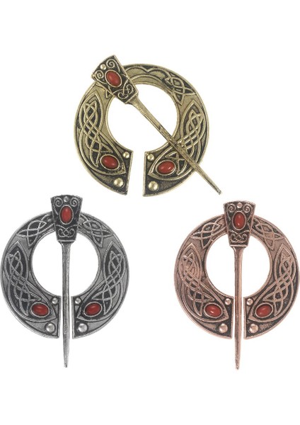 3 Paket Vintage Ortaçağ Broş Penannular Toka Ceket Pelerin Pimleri (Yurt Dışından)
