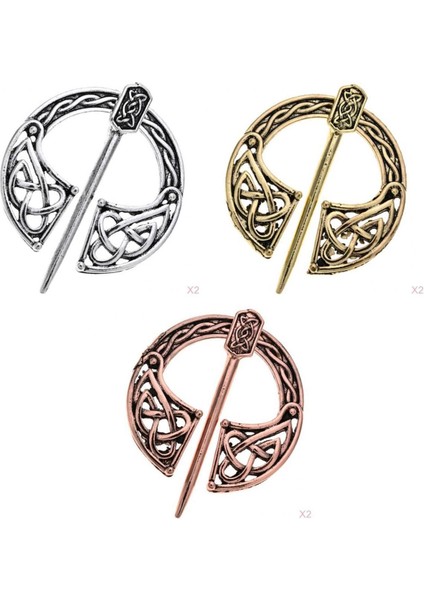 6 Set Vintage Penannular Broş Pin, Giysiler Bağlantı Elemanları Pelerin Pelerini Şal Eşarp Bacak, Retro Broş Mücevherat (Yurt Dışından)
