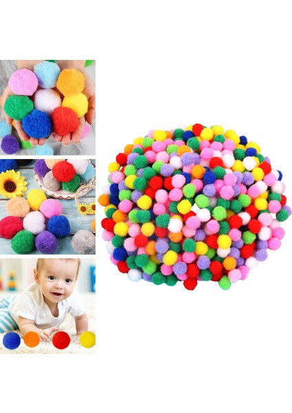 Çok Renkli Pom Poms Balls Sanat Süslemeleri Diy Malzeme Peluş Top Kedi Oyuncakları Dia 1cm 300 Pcs (Yurt Dışından) indirimleri