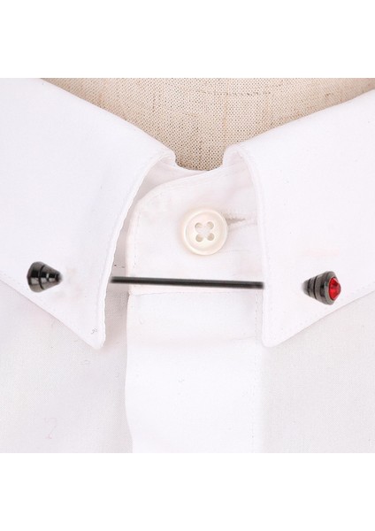 Erkekler Yaka Bar Pimi Giyim Dekoru Mücevher Takı Dekoru Iş Resmi Kırmızı Elmas Için (Yurt Dışından) indirimleri