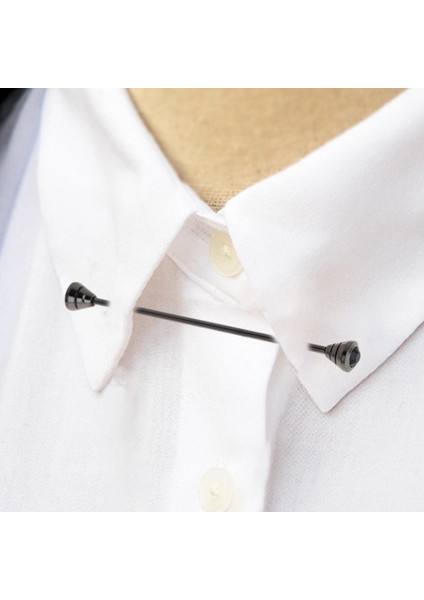 Erkekler Yaka Bar Pimi Giyim Dekoru Mücevher Takı Dekoru Iş Resmi Siyah Elmas Için (Yurt Dışından) modelleri