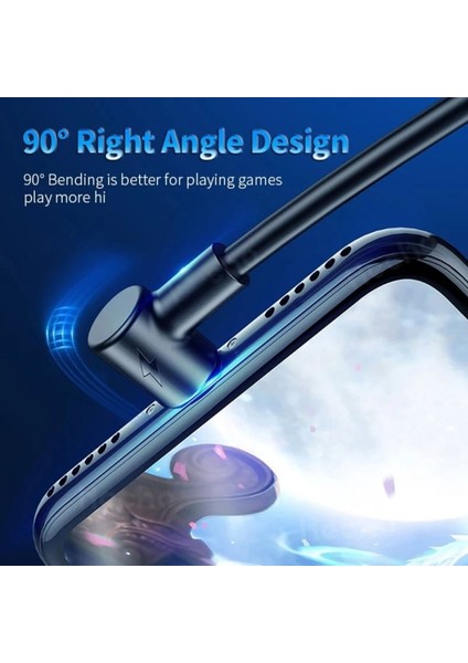 A8 Led Göstergeli Çoklu Şarj Adaptörü + J8 Type-C 90 Derece 5A/100W Şarj Kablosu -2mt