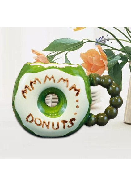 Seramik Kupa Çörek Kupa Içi Boş Kalıcı Kolu Çeyrek Ev Içecek Yeşil (Yurt Dışından) fırsatları