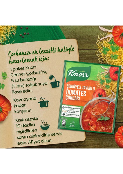 Hazır Çorba Şehriyeli Tavuklu Domates Çorbası 4 Kişilik 76 g