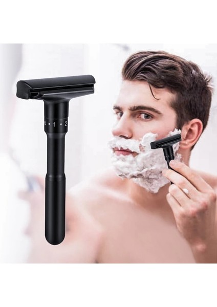 Shave Q7 Full Metal Manuel Tıraş Makinesi + U3 Full Metal Ustura + 20'li Platinum Yaprak Jilet