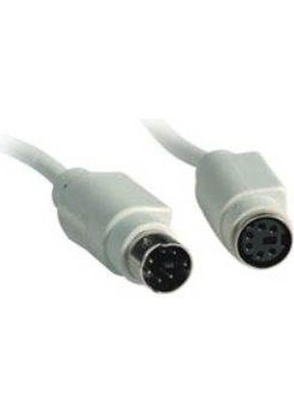 6 Pin Mini Din Ps/2 Erkek - Dişi Uzatma Kablosu 4.5 Metre