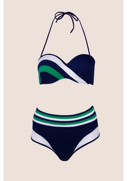 3425 Lacivert Straplez Bikini Takımı indirimleri
