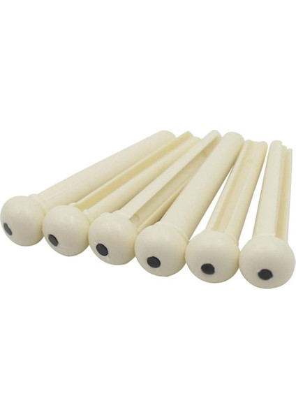 6pcs Gitar Köprüsü Pin Akustik Abs Ipi Uçları Beyaz Dot İle (Yurt Dışından) fiyatları