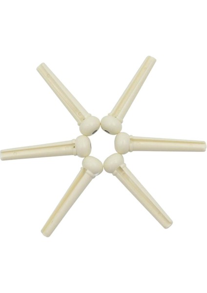 6pcs Gitar Köprüsü Pin Akustik Abs Ipi Uçları Beyaz Dot İle (Yurt Dışından) modelleri