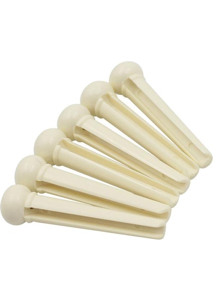 6pcs Gitar Köprüsü Pin Akustik Abs Ipi Uçları Beyaz Dot İle (Yurt Dışından) fırsatları