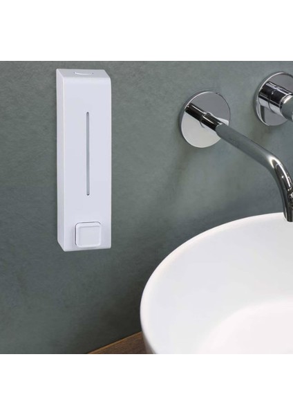Manuel Sıvı Sabun Dağıtıcı Banyo Duvar Monte El Yıkama Losyon Şişesi Beyaz (Yurt Dışından) fırsatları